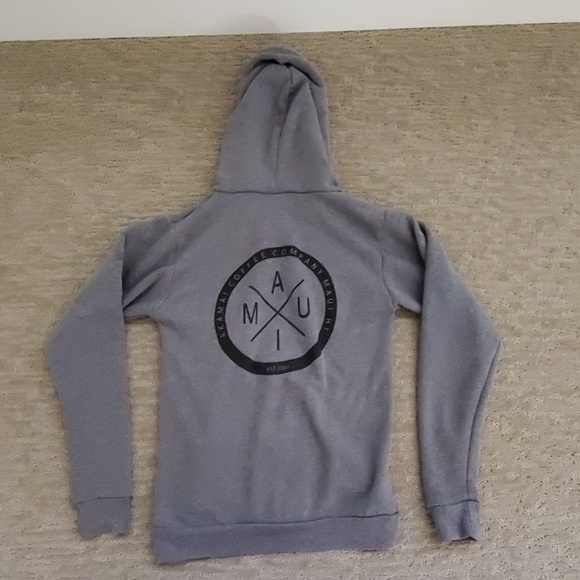 Akamai Maui Coffee Co. Grey zip hoodie - Picture 2 of 4